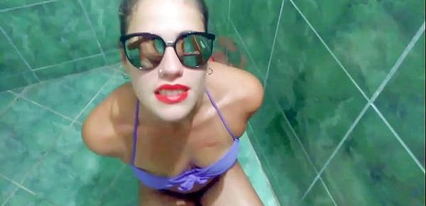 Drinking pee in toilet public , deep throat and cum swallow RED COMPLETE VIDEO-